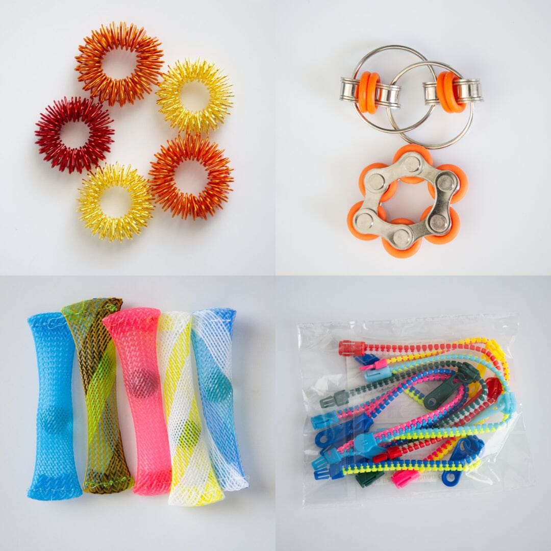 Bulk Fidget Toy Bundle (18 Fidgets) Autumn Orange 