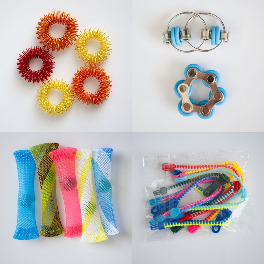 Bulk Fidget Toy Bundle (18 Fidgets) Autumn Turquoise 