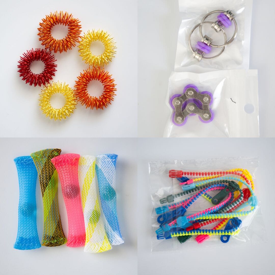 Bulk Fidget Toy Bundle (18 Fidgets) Autumn Purple 