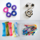 Bulk Fidget Toy Bundle (18 Fidgets) Blue Dreams Black 