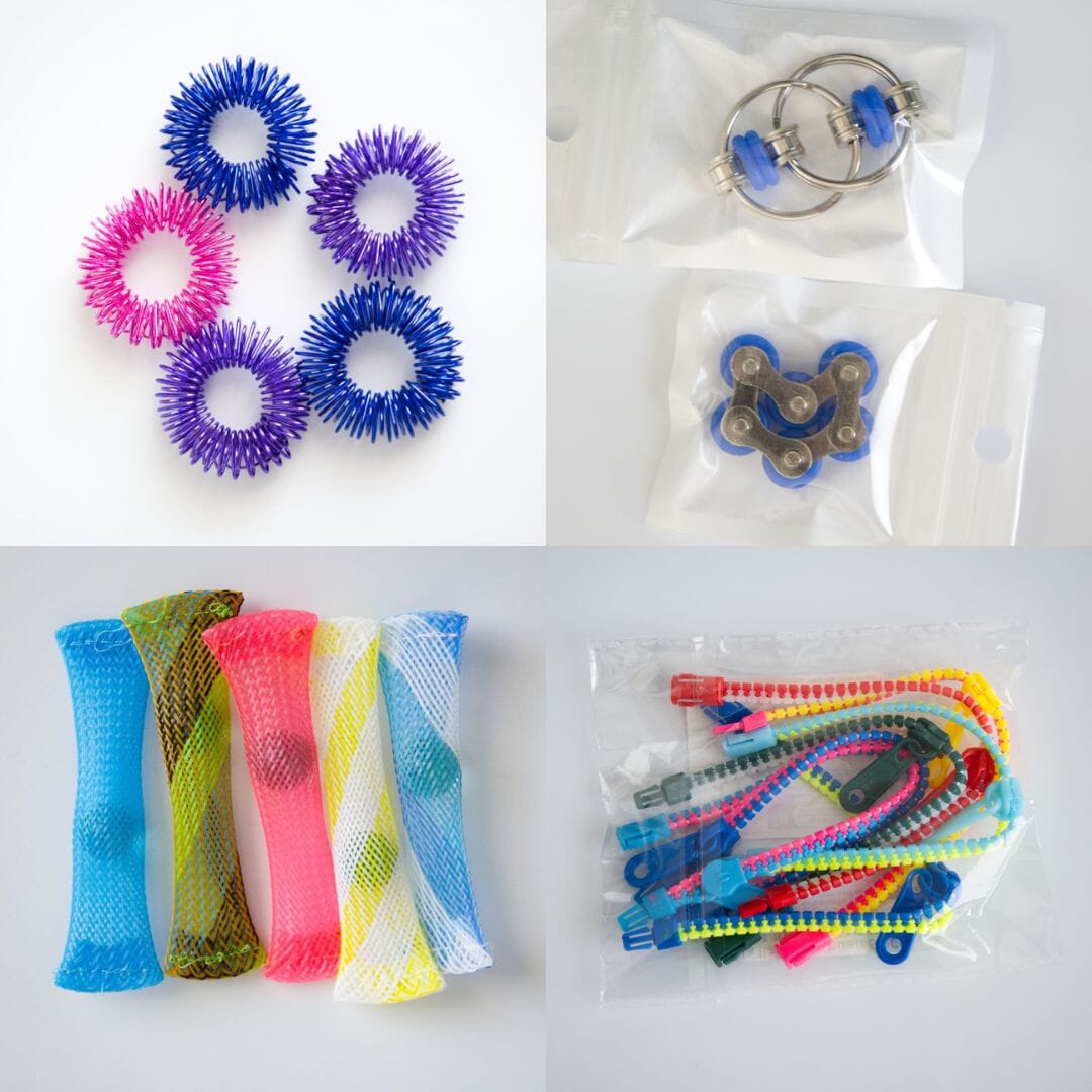 Bulk Fidget Toy Bundle (18 Fidgets) Blue Dreams Blue 