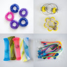 Bulk Fidget Toy Bundle (18 Fidgets) Blue Dreams Yellow 