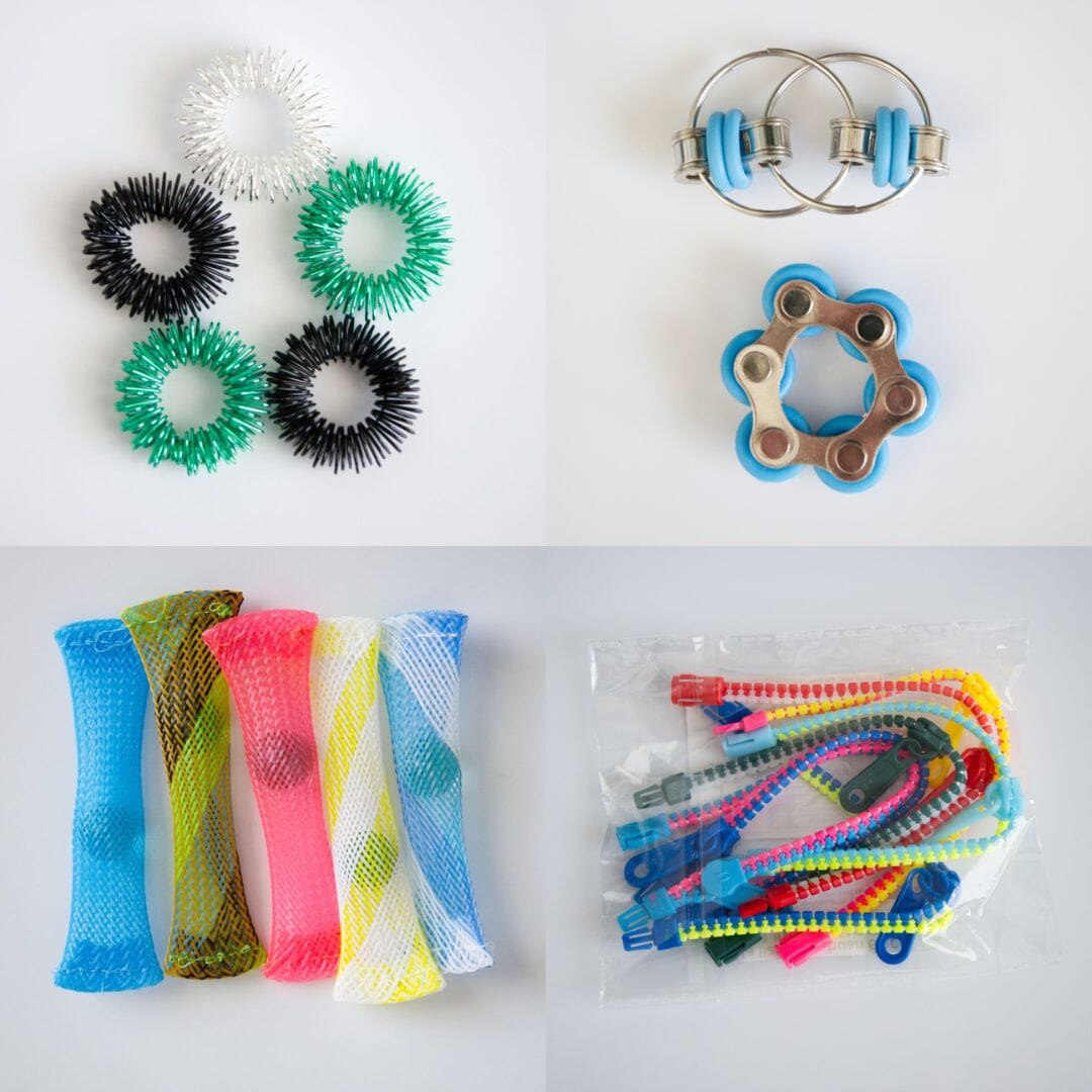 Bulk Fidget Toy Bundle (18 Fidgets) Rocker Turquoise 