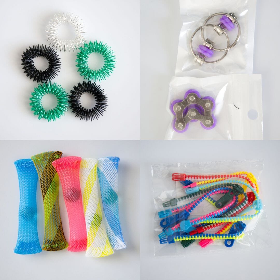 Bulk Fidget Toy Bundle (18 Fidgets) Rocker Purple 