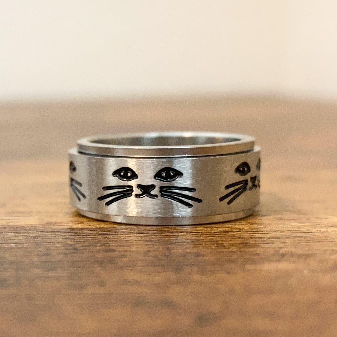 Cat Spinner Stim Ring 8 Rose Gold