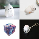 Cat Squishy + Fidgets Bundle Grey Cat Calico Cat Galaxy