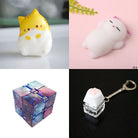 Cat Squishy + Fidgets Bundle Orange Cat White Cat Galaxy