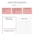 Daily Idea Planner & Weekly Schedule Planner Printables (Bundle) 