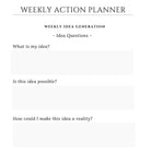 Daily Idea Planner & Weekly Schedule Planner Printables (Bundle) 