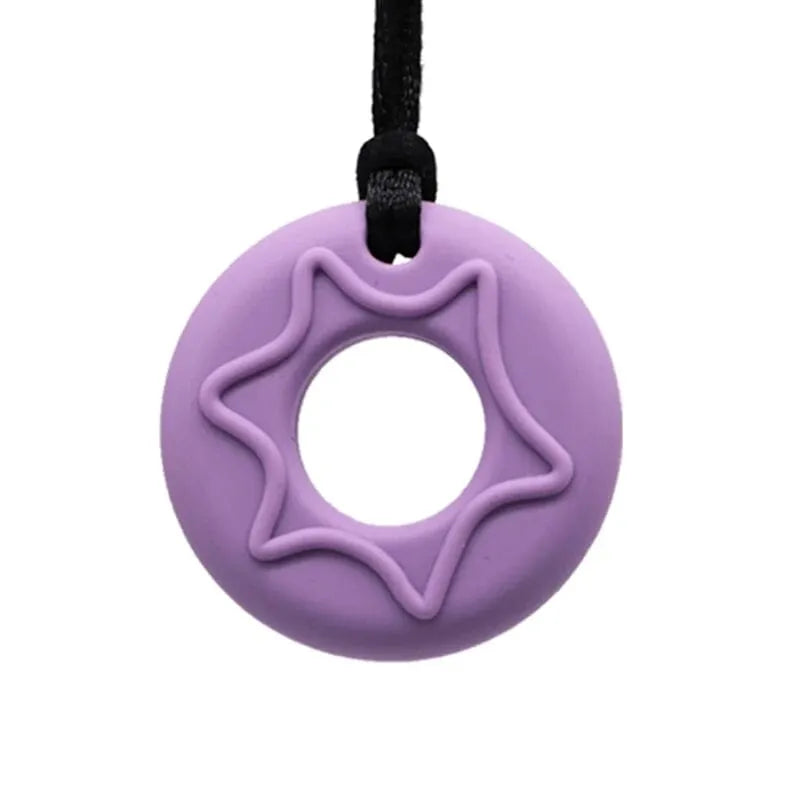 Donut Chew Necklace Purple 