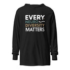Every Neurodiversity Matters Hooded long-sleeve tee Charcoal-Black Triblend XS 