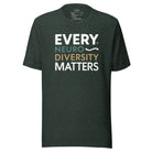 Every Neurodiversity Matters Unisex t-shirt Heather Forest S 
