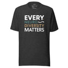 Every Neurodiversity Matters Unisex t-shirt Dark Grey Heather XS 