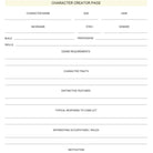 Fiction Writing Journal Printable 