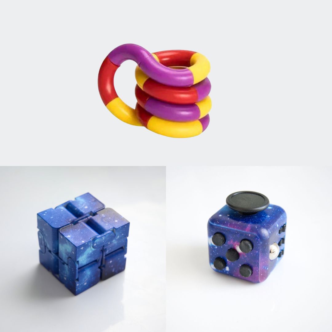 Fidget Bestsellers Bundle (choose your colors) Galaxy Blue Galaxy Purple red yellow