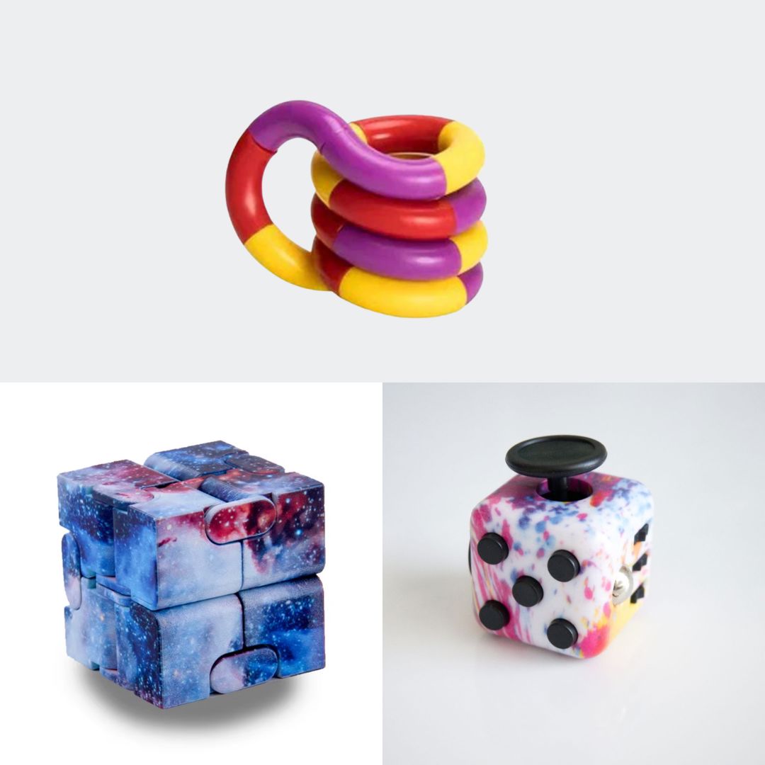Fidget Bestsellers Bundle (choose your colors) Paint Splatter Galaxy Purple red yellow