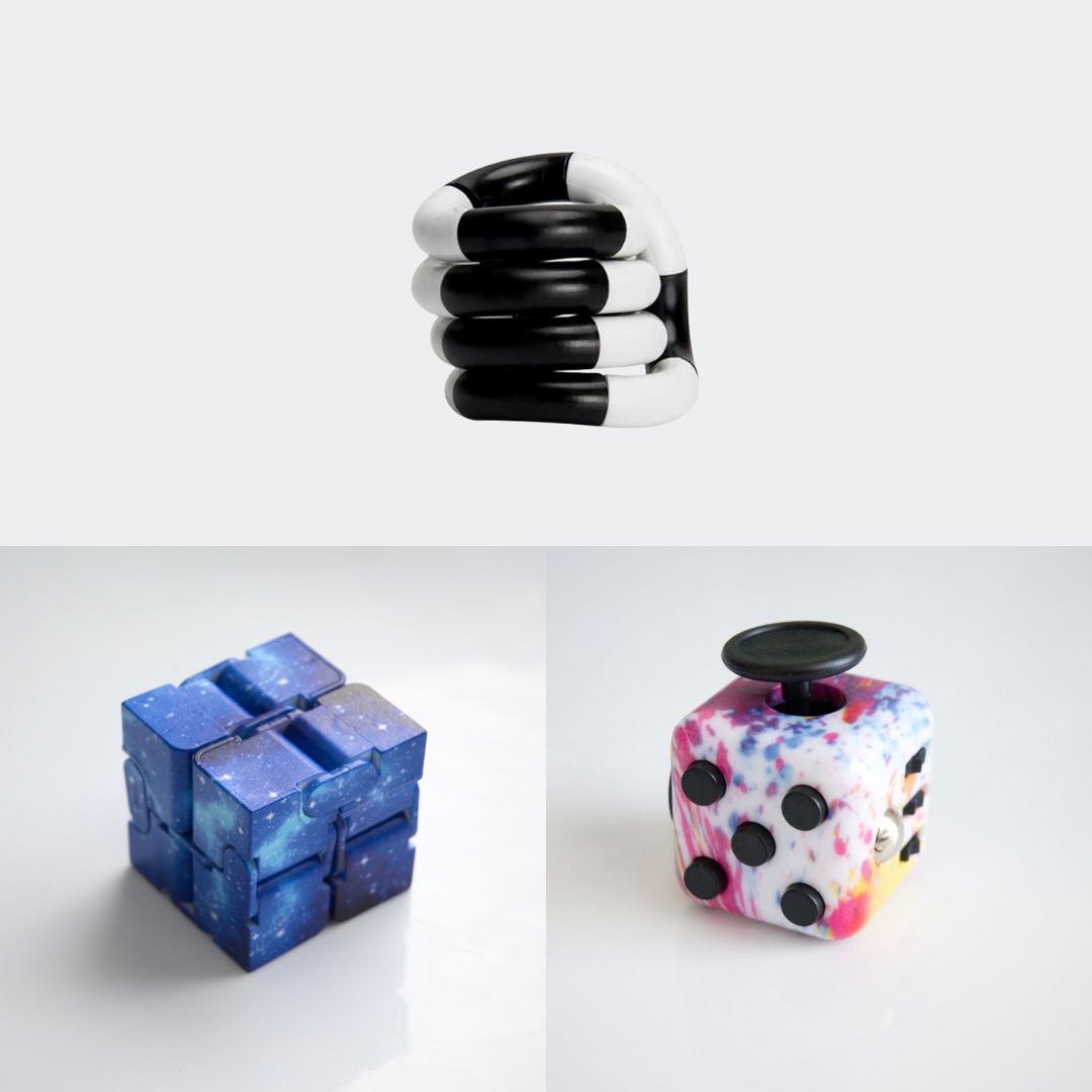 Fidget Bestsellers Bundle (choose your colors) Paint Splatter Blue Galaxy Black and white