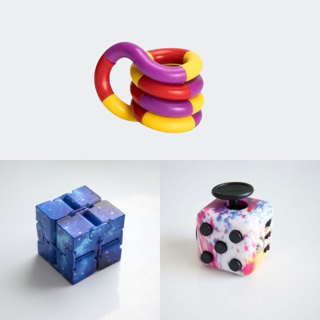 Fidget Bestsellers Bundle (choose your colors) Paint Splatter Blue Galaxy Purple red yellow