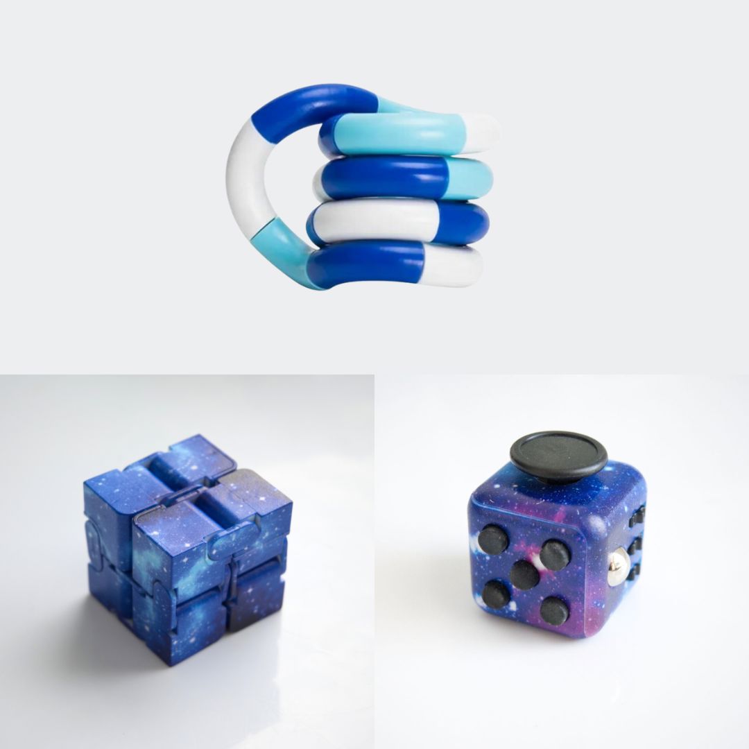Fidget Bestsellers Bundle (choose your colors) Galaxy Blue Galaxy Blue white deep blue