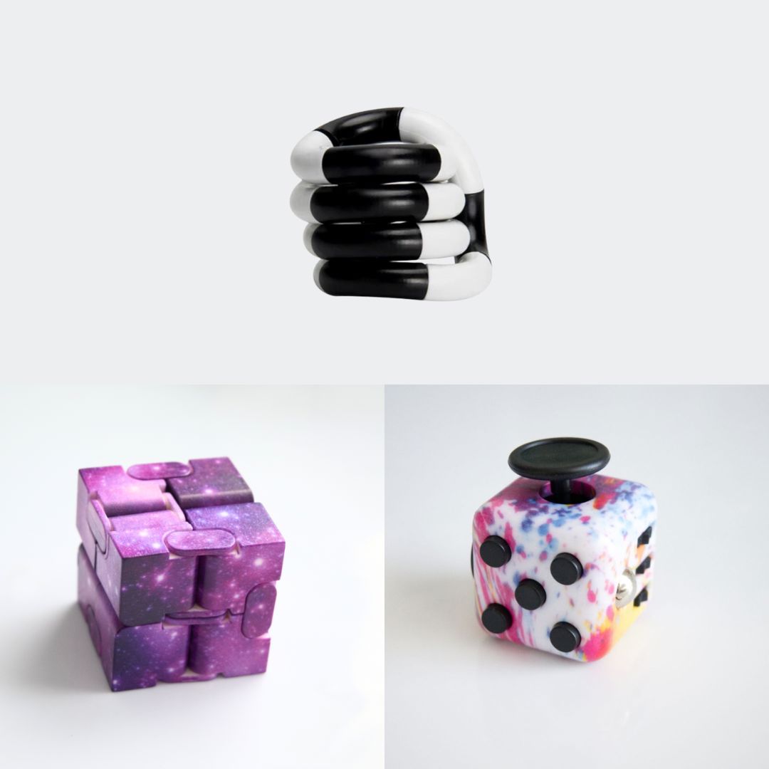 Fidget Bestsellers Bundle (choose your colors) Paint Splatter Purple Galaxy Black and white