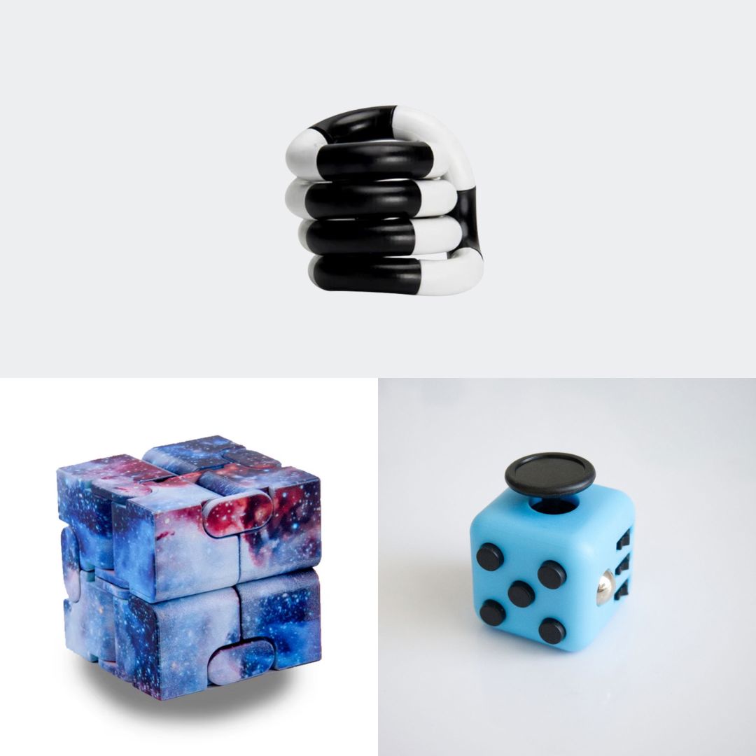 Fidget Bestsellers Bundle (choose your colors) Sky Blue Galaxy Black and white