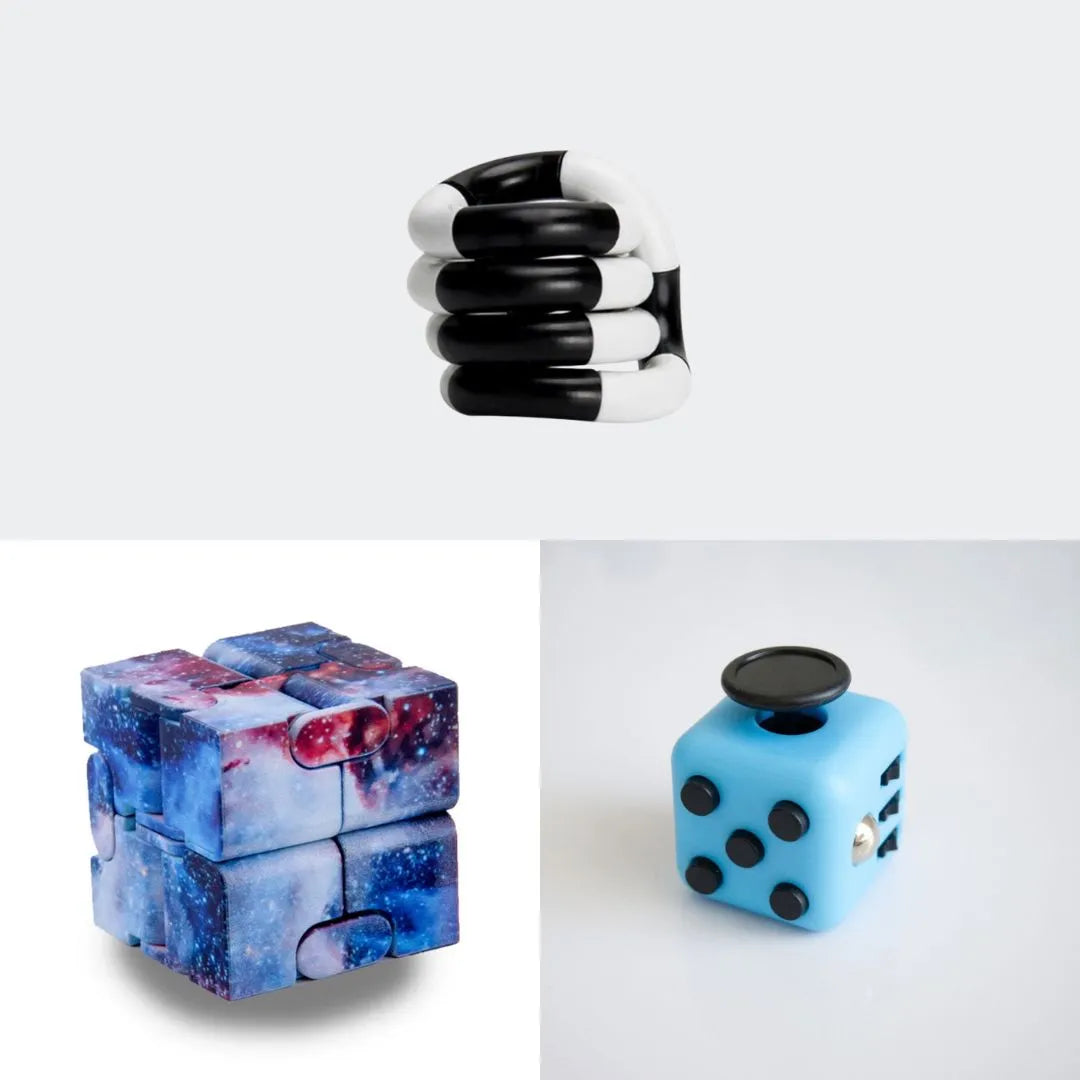 Fidget Bestsellers Bundle (choose your colors) Sky Blue Galaxy Black and white