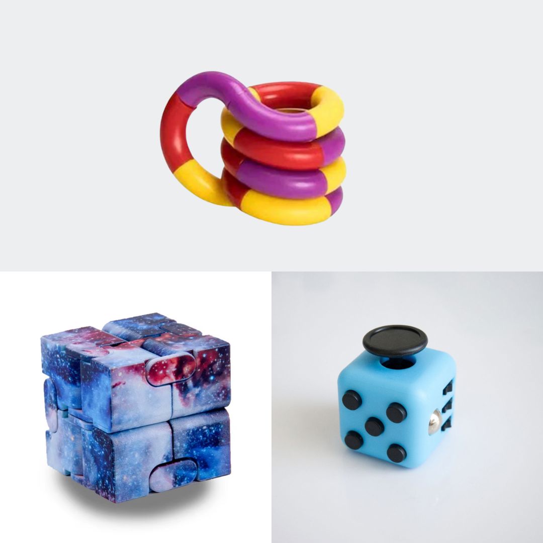 Fidget Bestsellers Bundle (choose your colors) Sky Blue Galaxy Purple red yellow