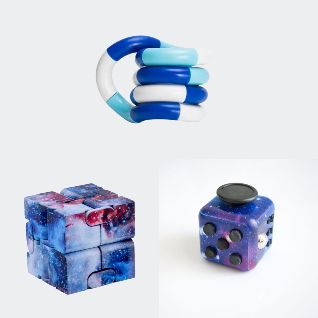 Fidget Bestsellers Bundle (choose your colors) Galaxy Galaxy Blue white deep blue