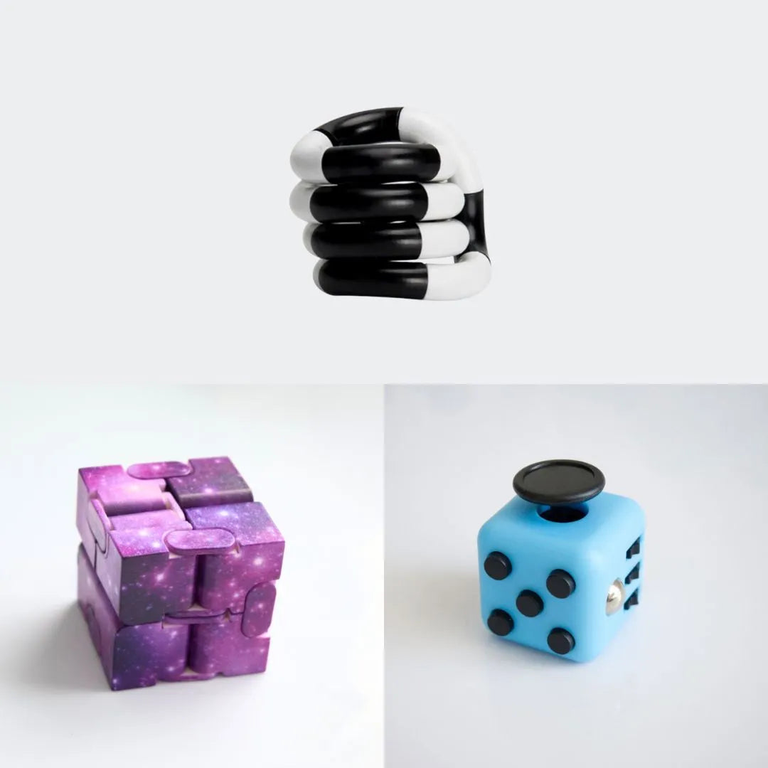 Fidget Bestsellers Bundle (choose your colors) Sky Blue Purple Galaxy Black and white