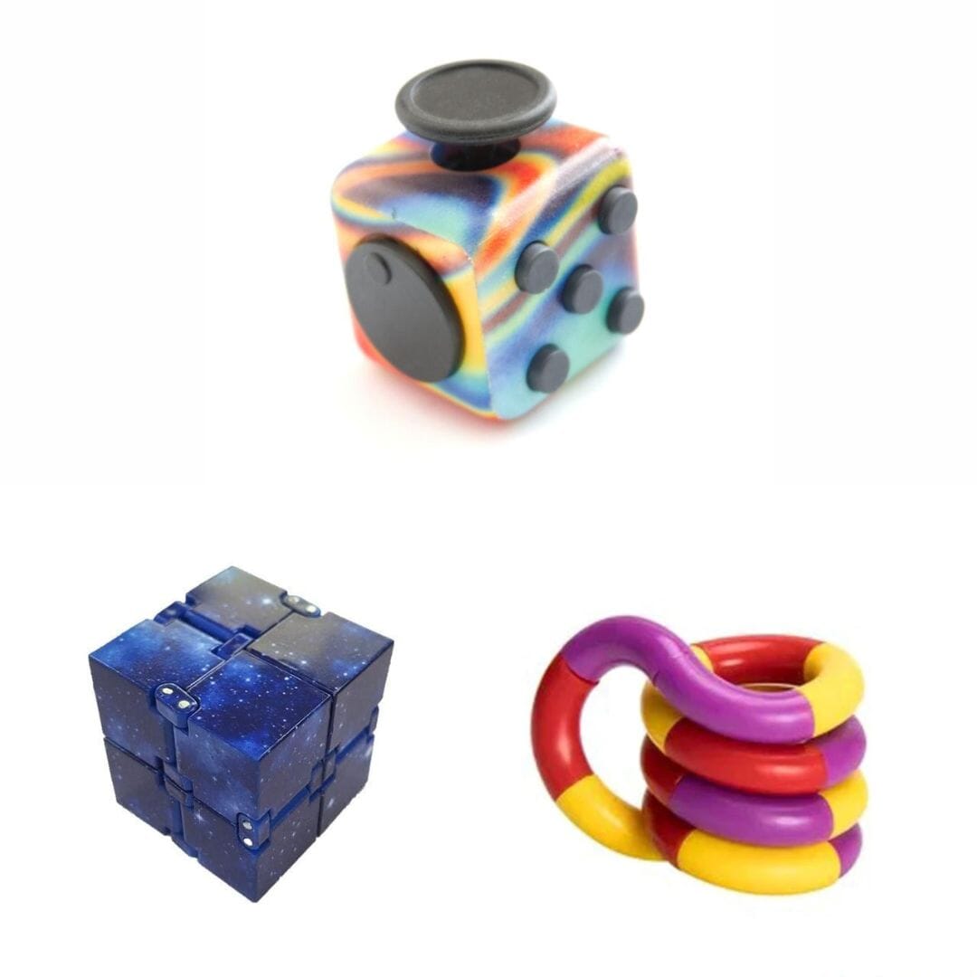 Fidget Bestsellers Bundle (choose your colors) Paint Pour Blue Galaxy Purple red yellow