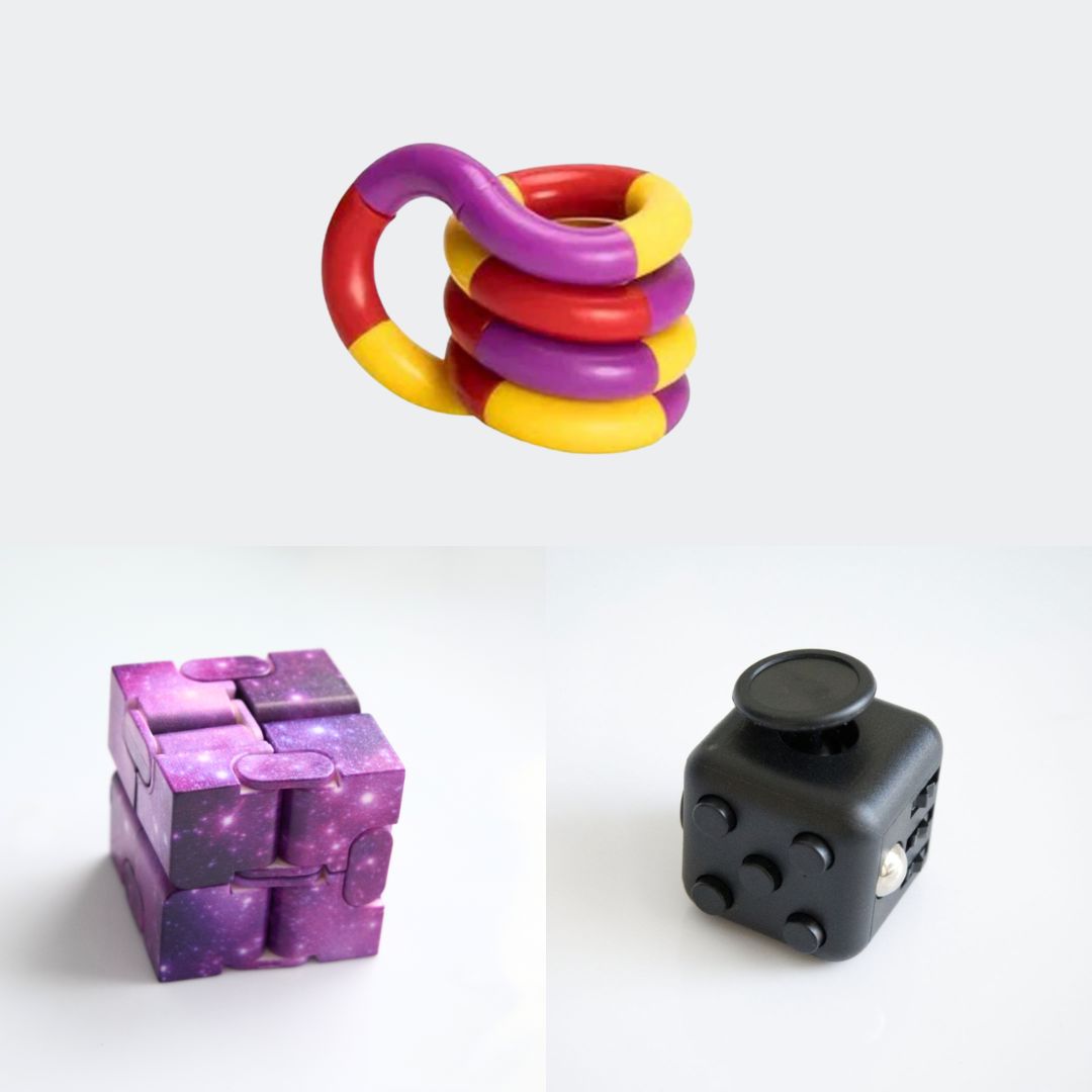 Fidget Bestsellers Bundle (choose your colors) All Black Purple Galaxy Purple red yellow