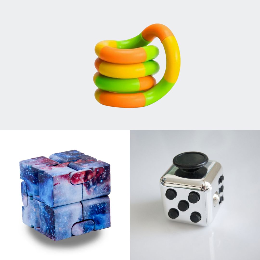 Fidget Bestsellers Bundle (choose your colors) Metallic Silver Galaxy Green yellow orange