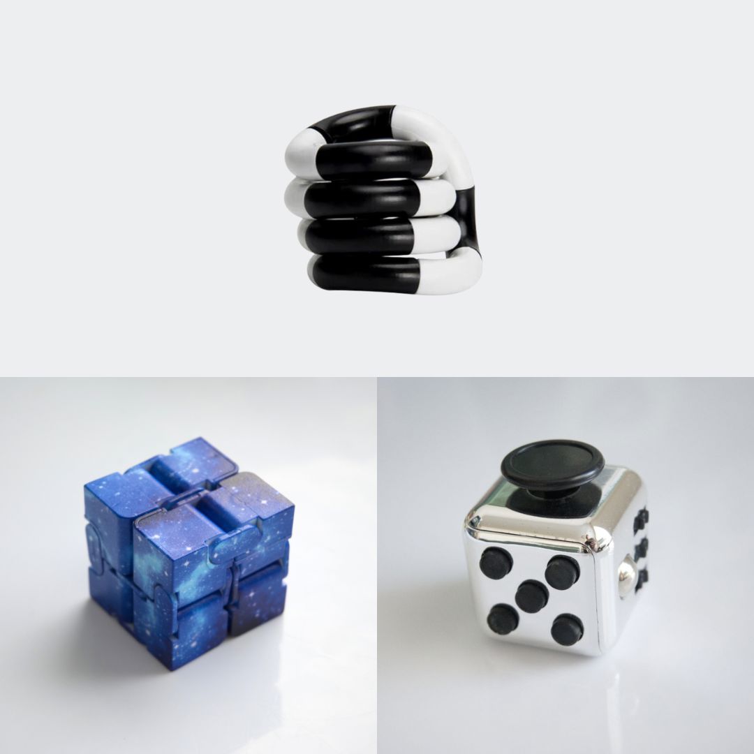 Fidget Bestsellers Bundle (choose your colors) Metallic Silver Blue Galaxy Black and white
