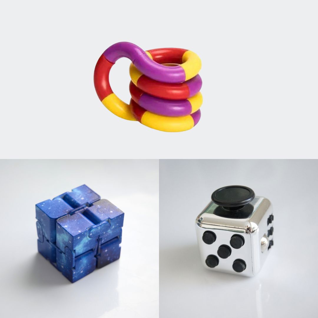Fidget Bestsellers Bundle (choose your colors) Metallic Silver Blue Galaxy Purple red yellow