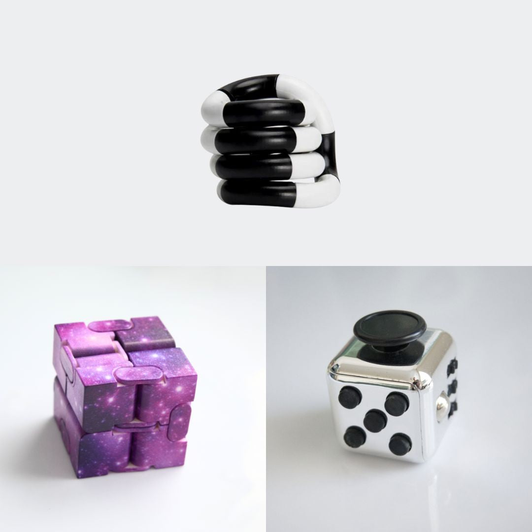 Fidget Bestsellers Bundle (choose your colors) Metallic Silver Purple Galaxy Black and white