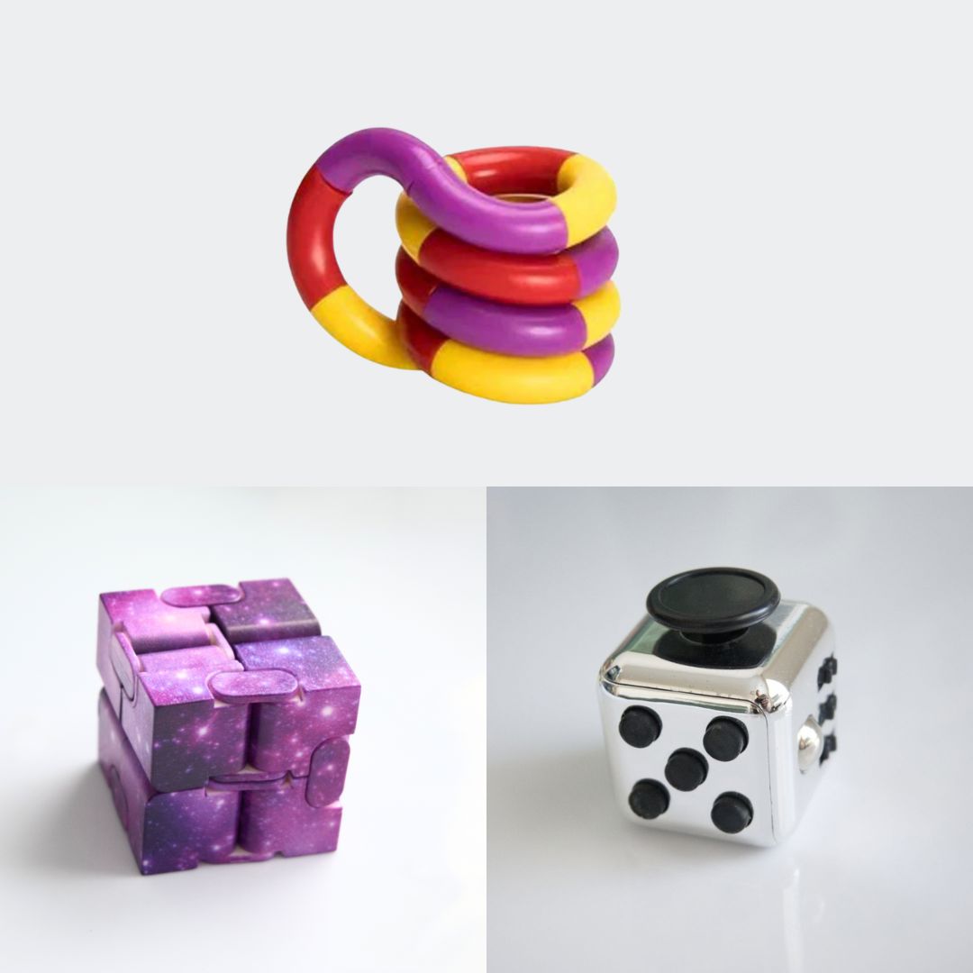Fidget Bestsellers Bundle (choose your colors) Metallic Silver Purple Galaxy Purple red yellow