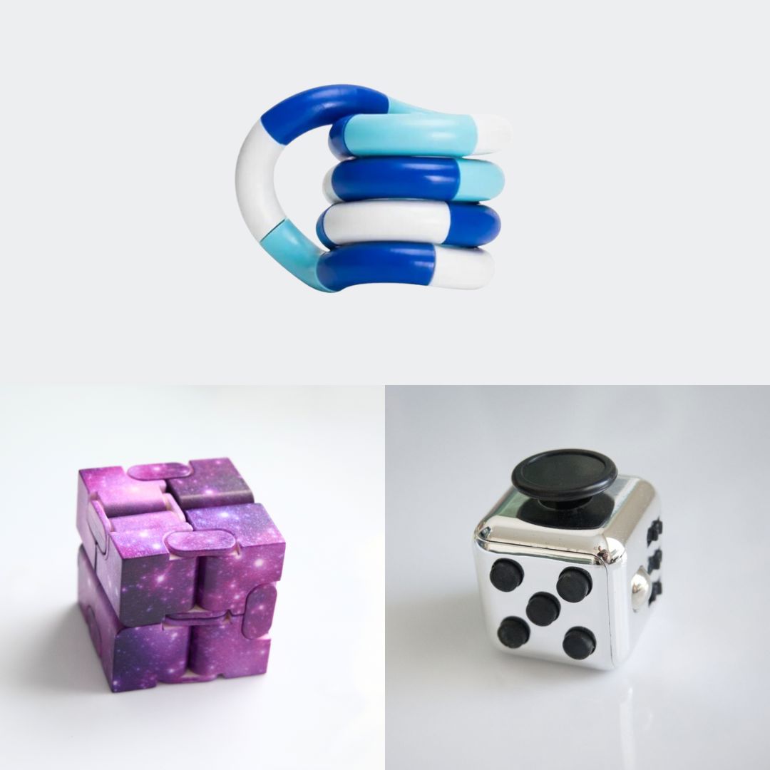 Fidget Bestsellers Bundle (choose your colors) Metallic Silver Purple Galaxy Blue white deep blue