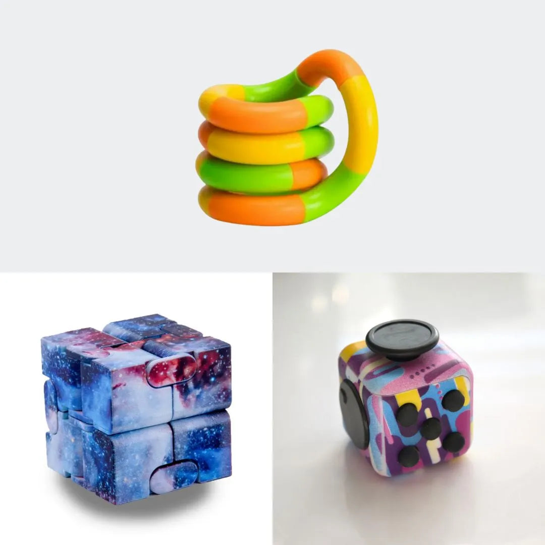 Fidget Bestsellers Bundle (choose your colors) 80’s Retro Galaxy Green yellow orange