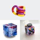 Fidget Bestsellers Bundle (choose your colors) 80’s Retro Galaxy Purple red yellow