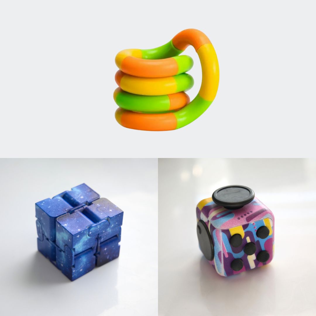 Fidget Bestsellers Bundle (choose your colors) 80’s Retro Blue Galaxy Green yellow orange