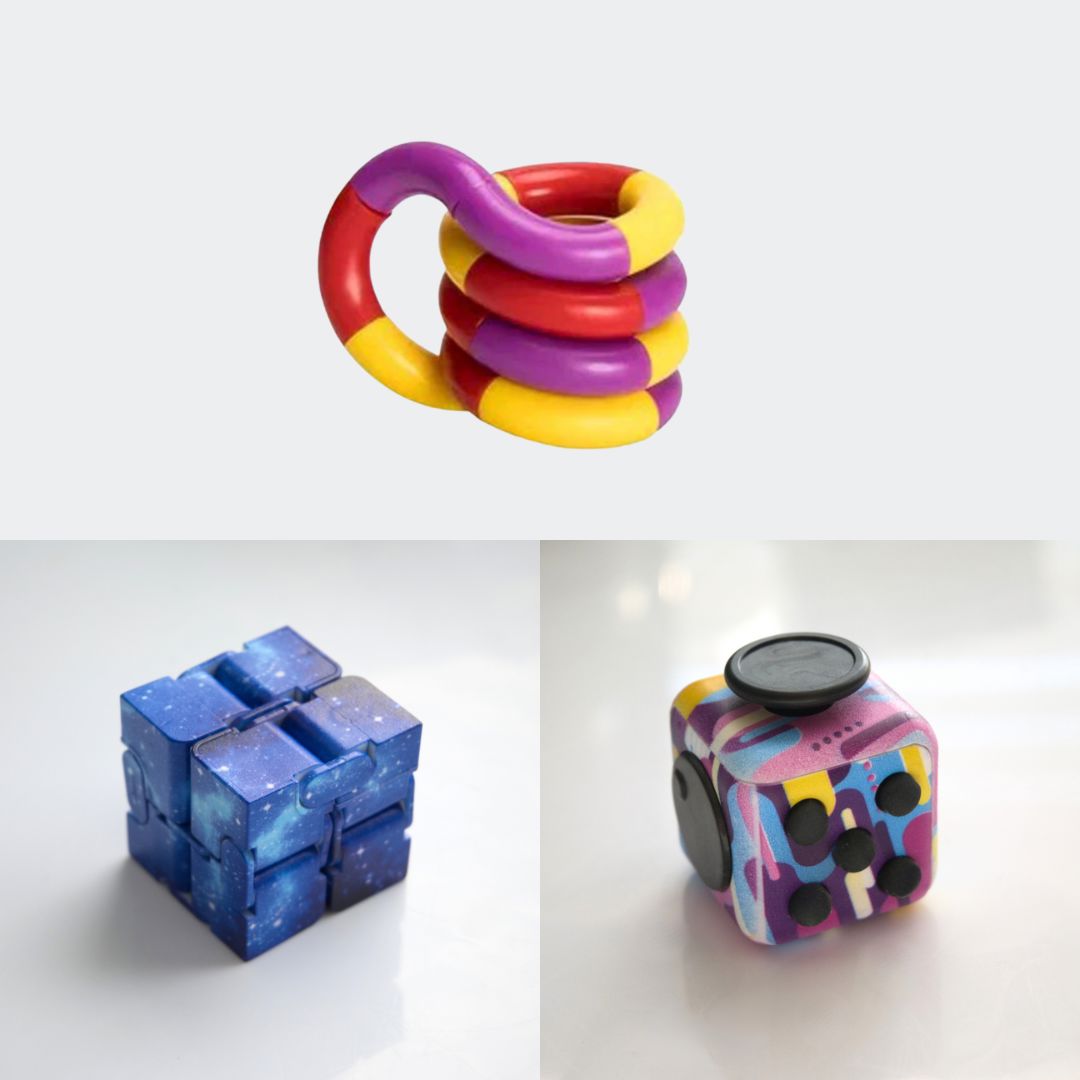 Fidget Bestsellers Bundle (choose your colors) 80’s Retro Blue Galaxy Purple red yellow