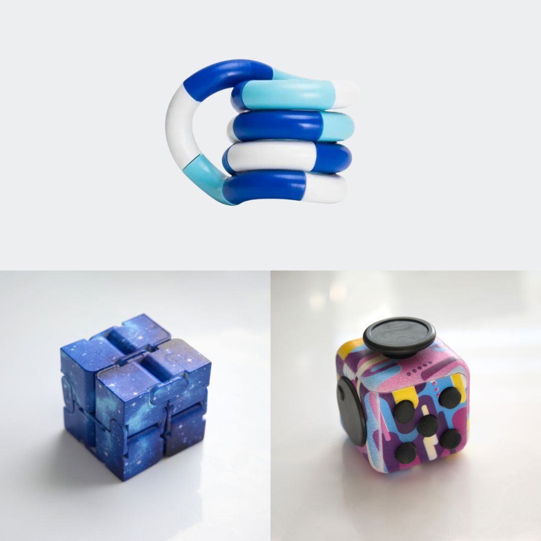 Fidget Bestsellers Bundle (choose your colors) 80’s Retro Blue Galaxy Blue white deep blue