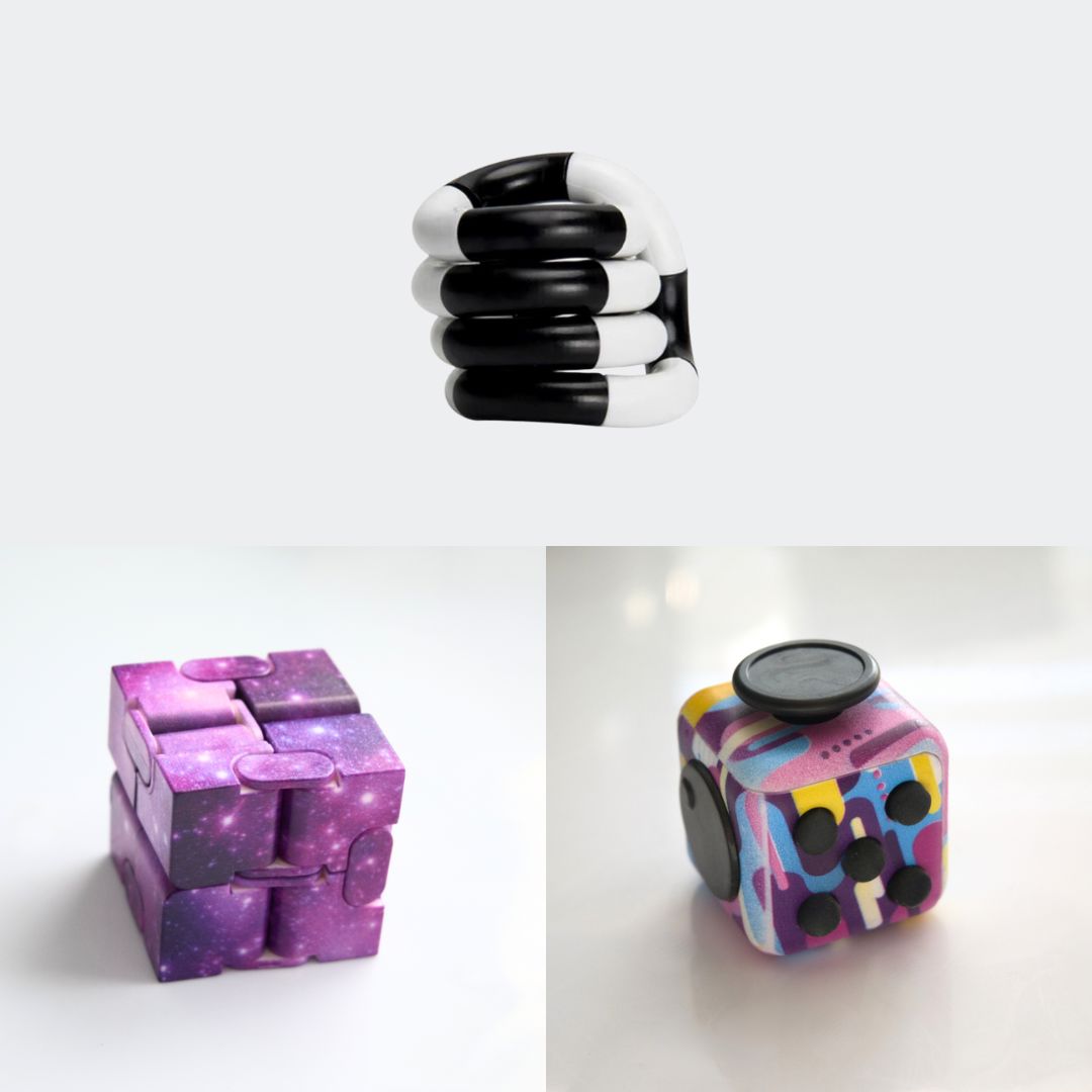 Fidget Bestsellers Bundle (choose your colors) 80’s Retro Purple Galaxy Black and white
