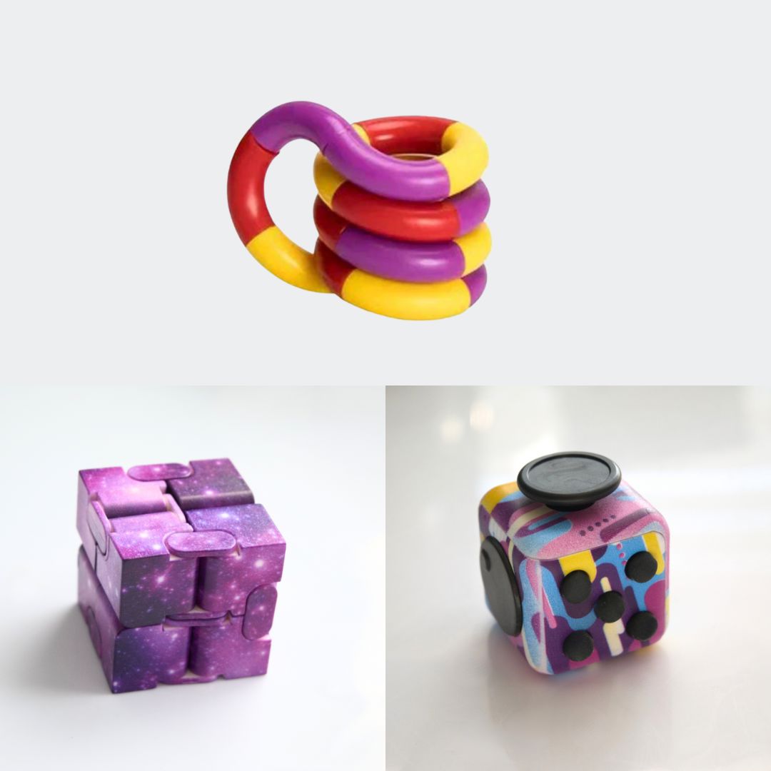Fidget Bestsellers Bundle (choose your colors) 80’s Retro Purple Galaxy Purple red yellow