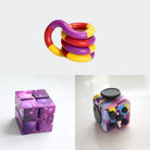 Fidget Bestsellers Bundle (choose your colors) 80’s Retro Purple Galaxy Purple red yellow