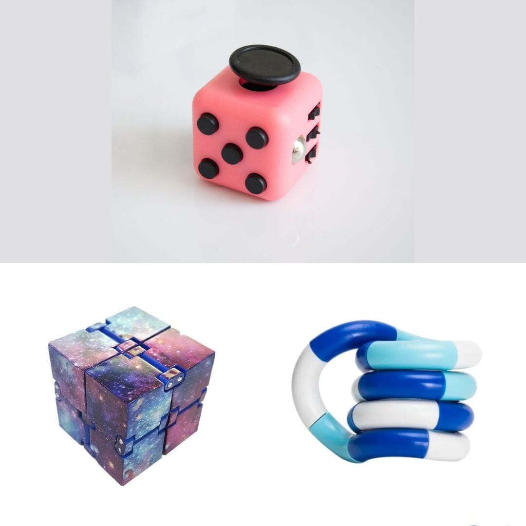 Fidget Bestsellers Bundle (choose your colors) Blush Pink Galaxy Blue white deep blue