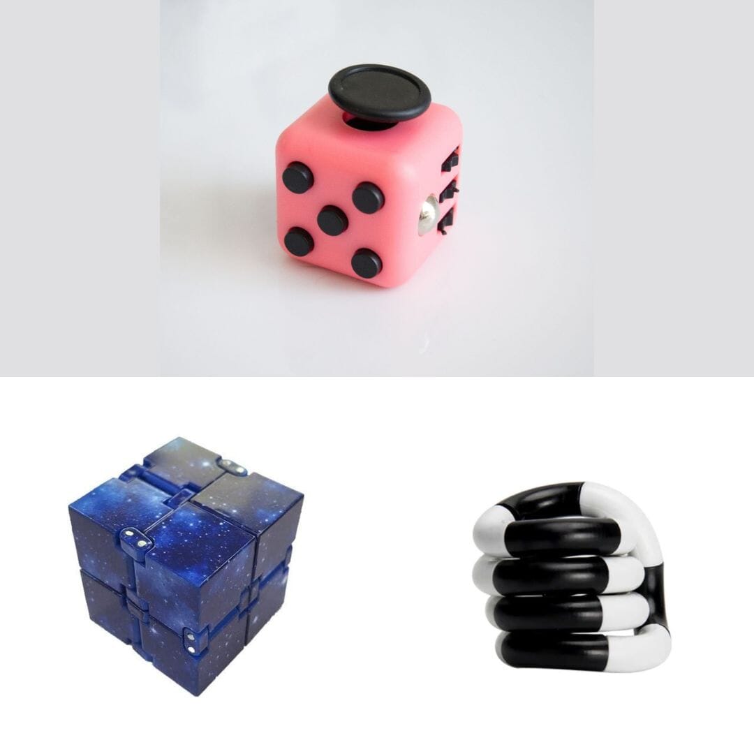 Fidget Bestsellers Bundle (choose your colors) Blush Pink Blue Galaxy Black and white