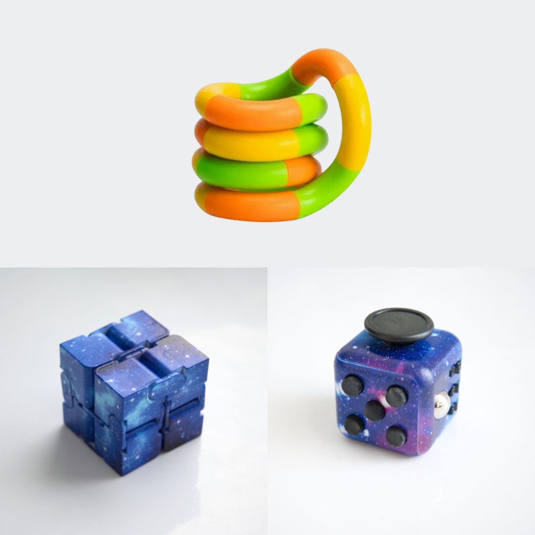 Fidget Bestsellers Bundle (choose your colors) Galaxy Blue Galaxy Green yellow orange
