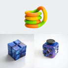 Fidget Bestsellers Bundle (choose your colors) Galaxy Blue Galaxy Green yellow orange