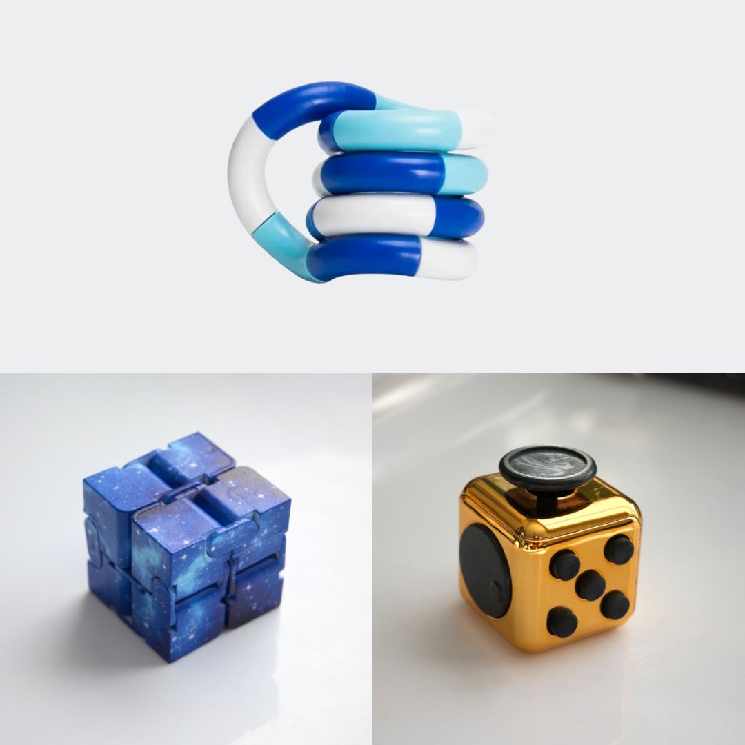 Fidget Bestsellers Bundle (choose your colors) Copper Blue Galaxy Blue white deep blue
